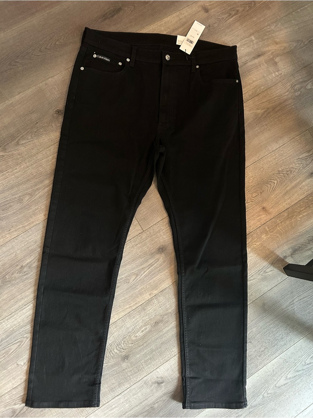 Calvin Klein Men’s Black Slim Straight Jeans